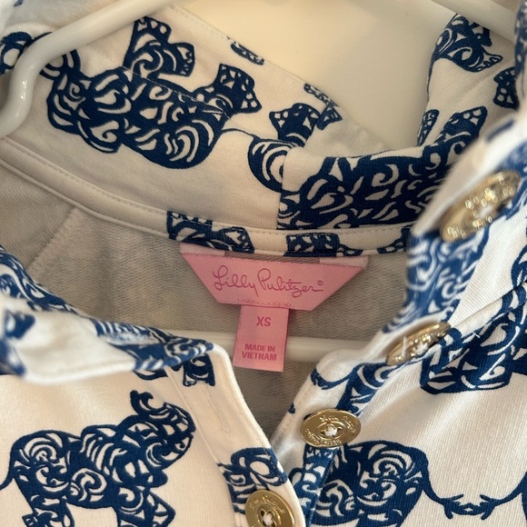 Lilly Pulitzer Captain Popover White Pack Your Trunk Elephant Print - Picture 5 of 7